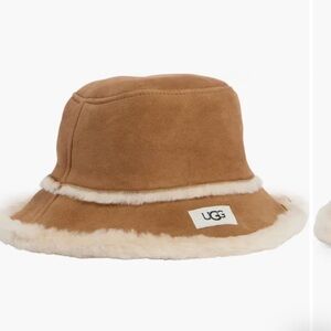 Sheepskin Genuine Shearling Trimmed Bucket Hat